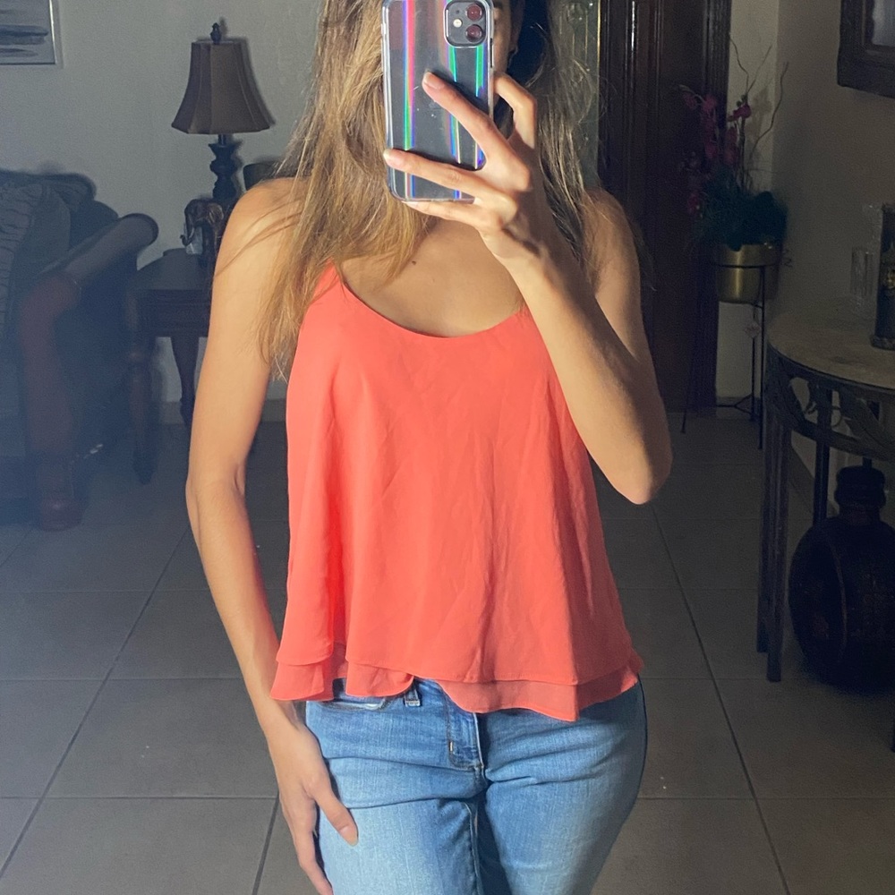 Spaghetti Strap Ruffle Top